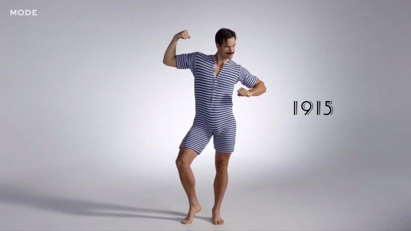 От комбинезона до плавок: как менялась мужская пляжная мода за 100 лет